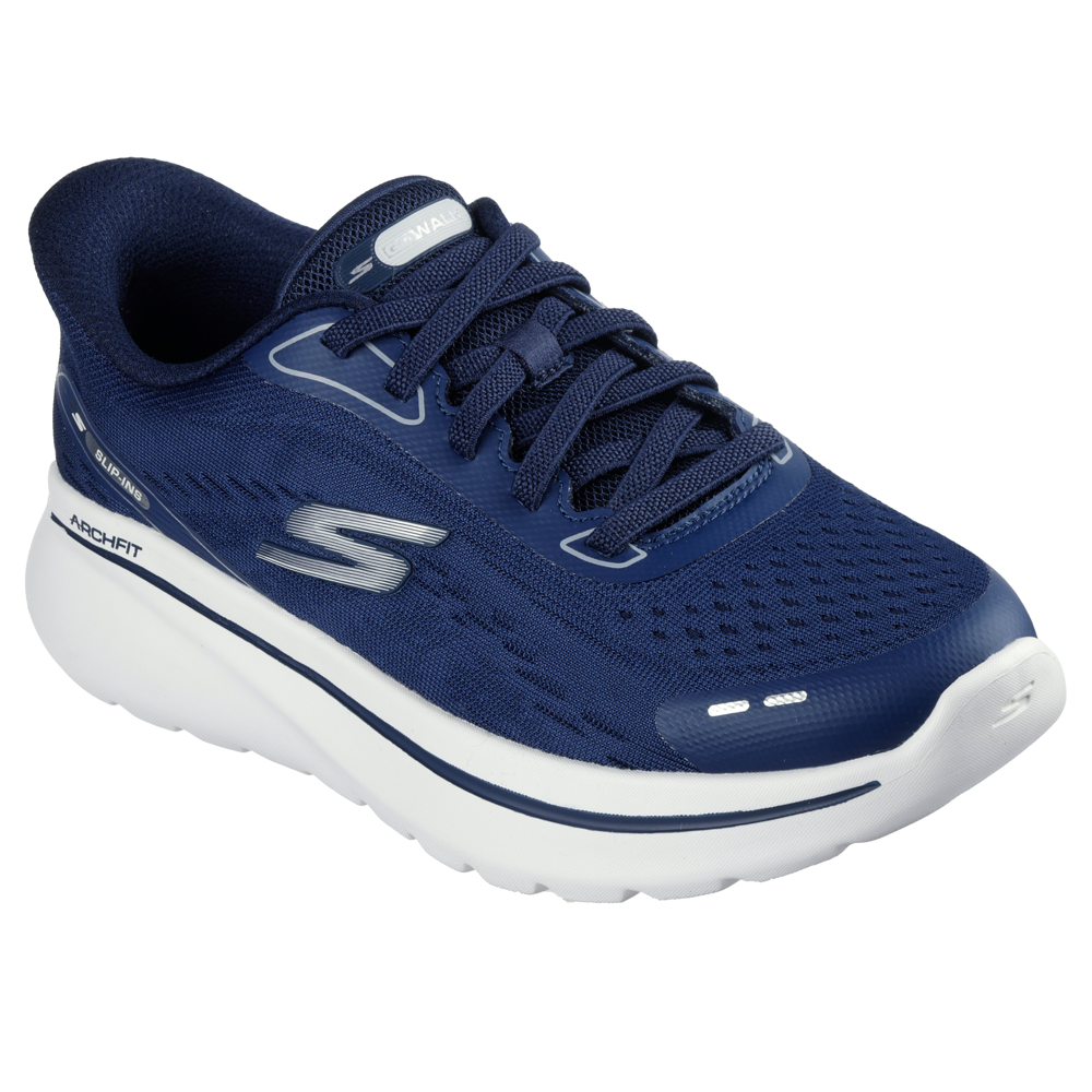 Skechers 125840 Ladies Trainer-Navy/White