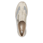 Rieker 48760-60 Ladies Shoes-Beige/White