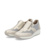 Rieker 48760-60 Ladies Shoes-Beige/White