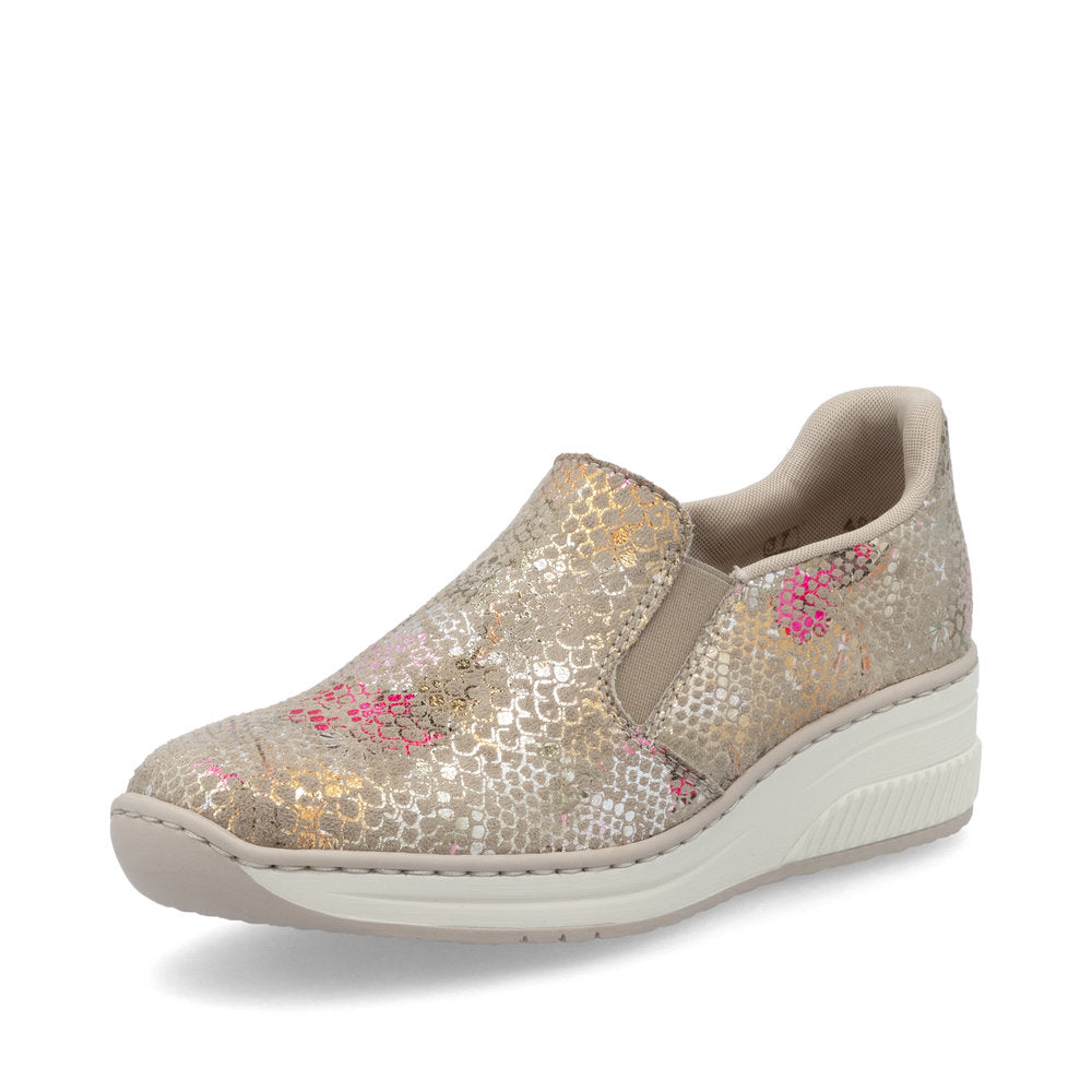 Rieker 48761-90 Shoes-Gold Multi