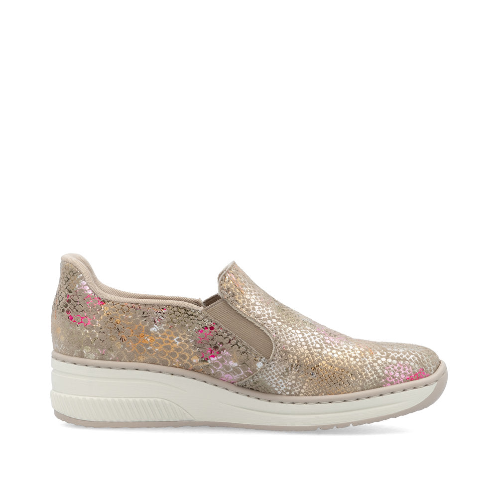Rieker 48761-90 Shoes-Gold Multi
