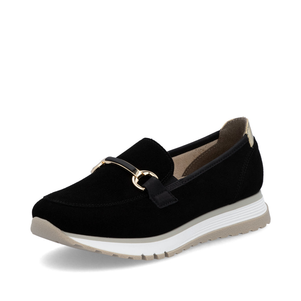 Rieker 49042-00 Ladies Loafers-Black H
