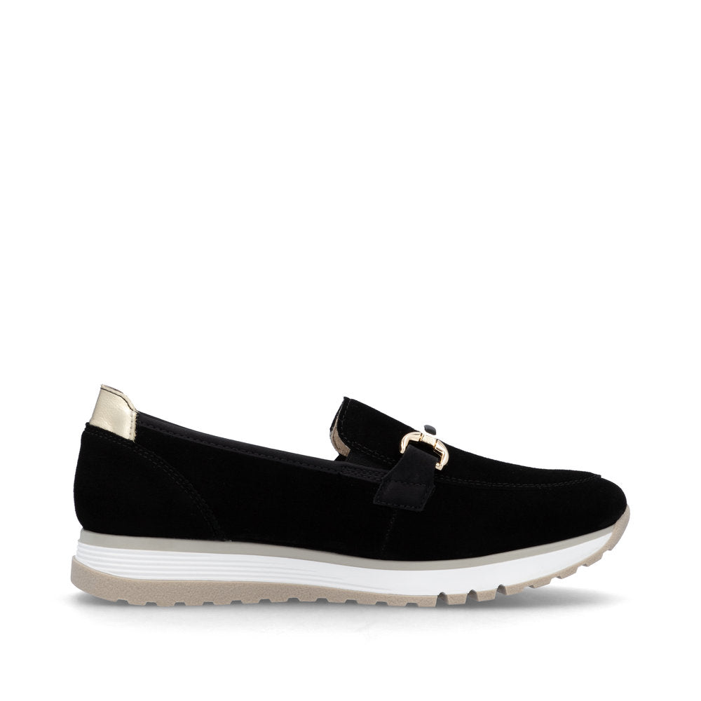 Rieker 49042-00 Ladies Loafers-Black H