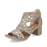 Rieker 64773-61 Ladies Heels-Beige Glam