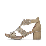 Rieker 64773-61 Ladies Heels-Beige Glam
