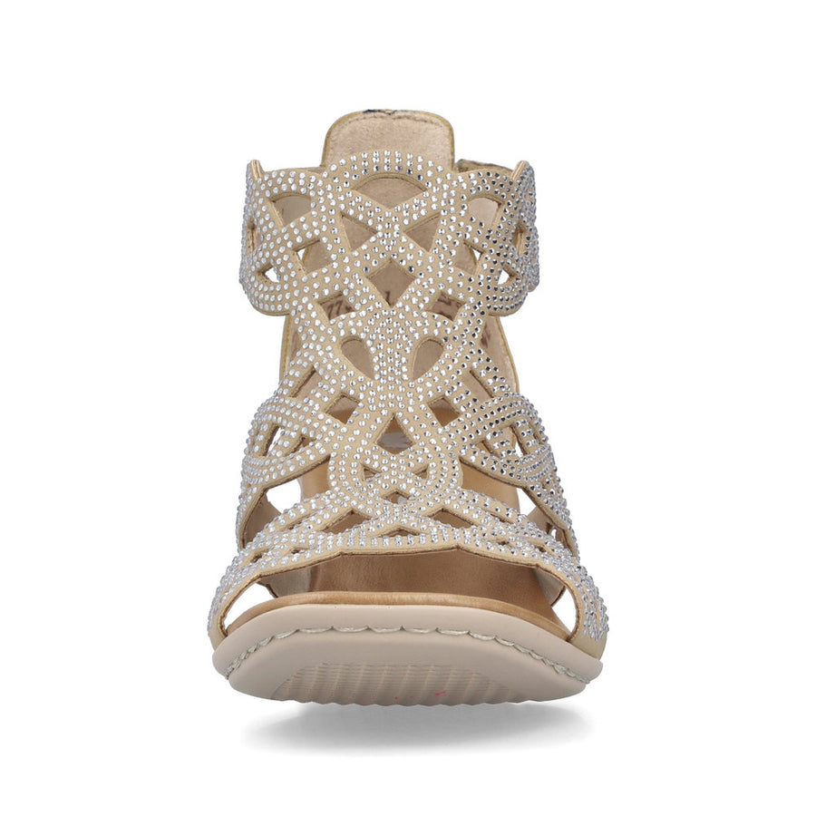 Rieker 64773-61 Ladies Heels-Beige Glam