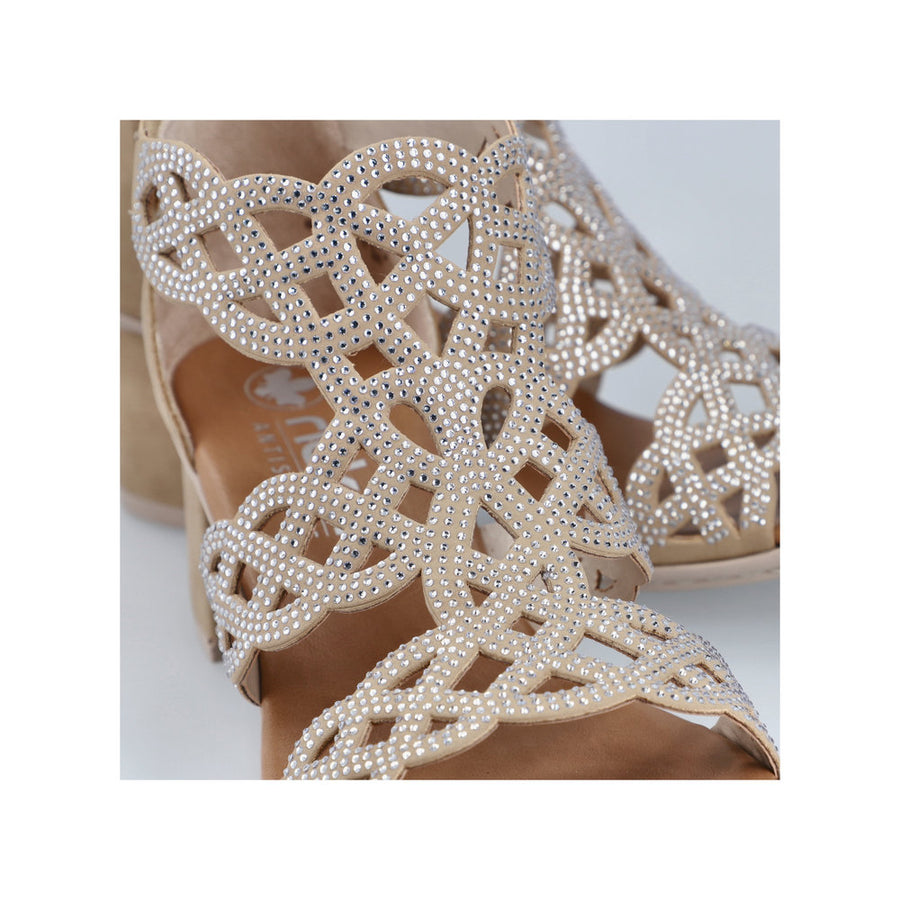 Rieker 64773-61 Ladies Heels-Beige Glam