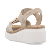 Rieker 69158-60 Wedge Sandals-Beige