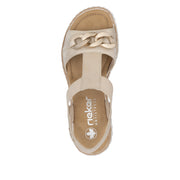 Rieker 69158-60 Wedge Sandals-Beige