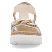 Rieker 69158-60 Wedge Sandals-Beige