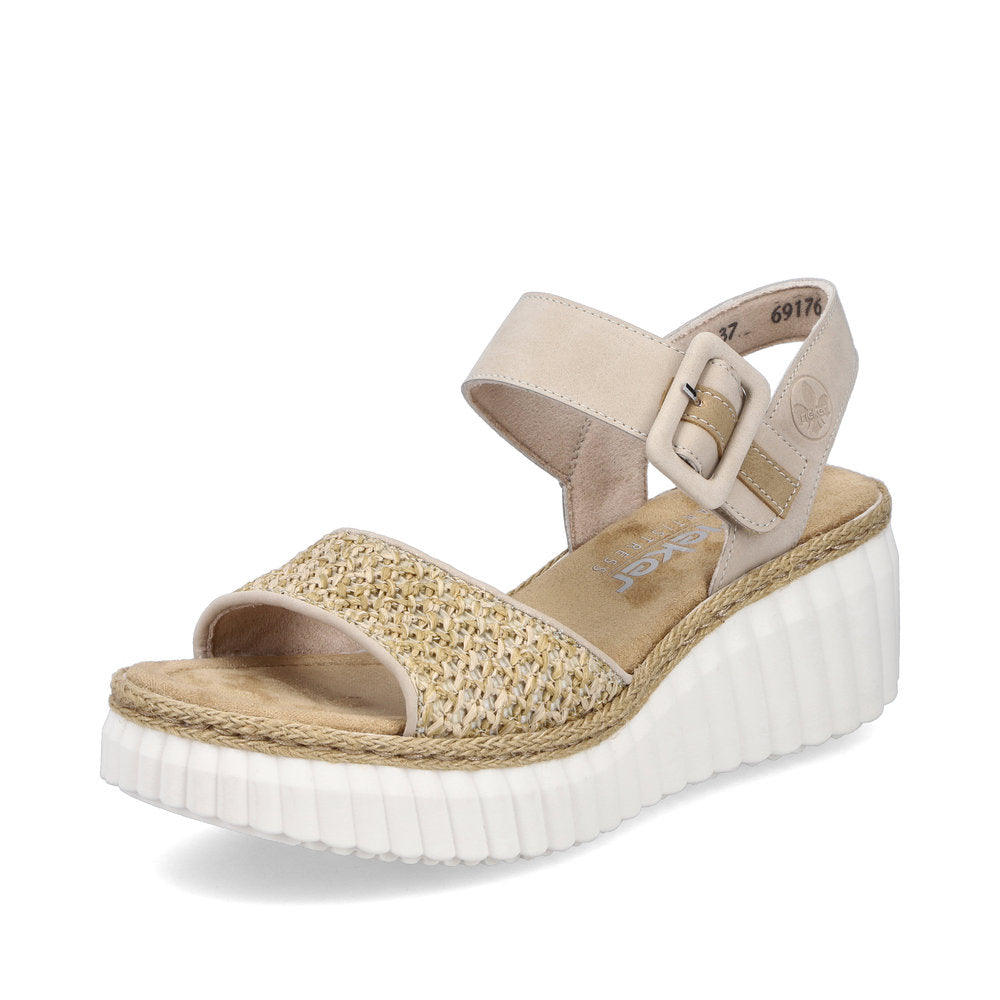 Rieker 69176 Wedge Sandals-Ginger