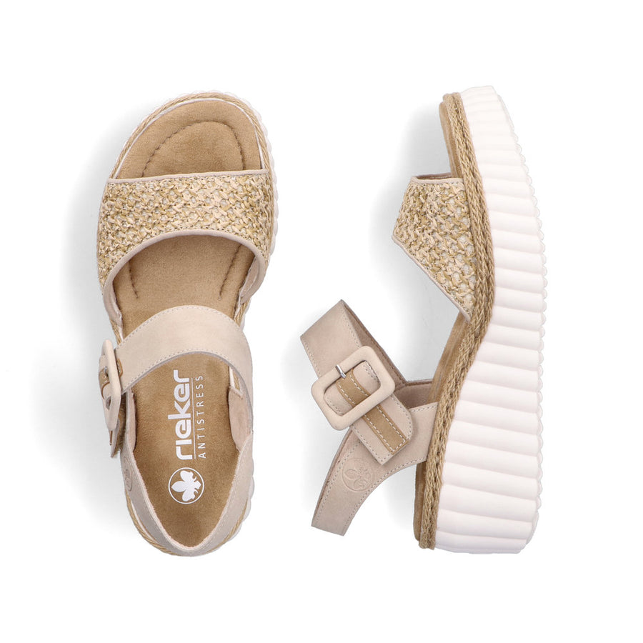 Rieker 69176 Wedge Sandals-Ginger