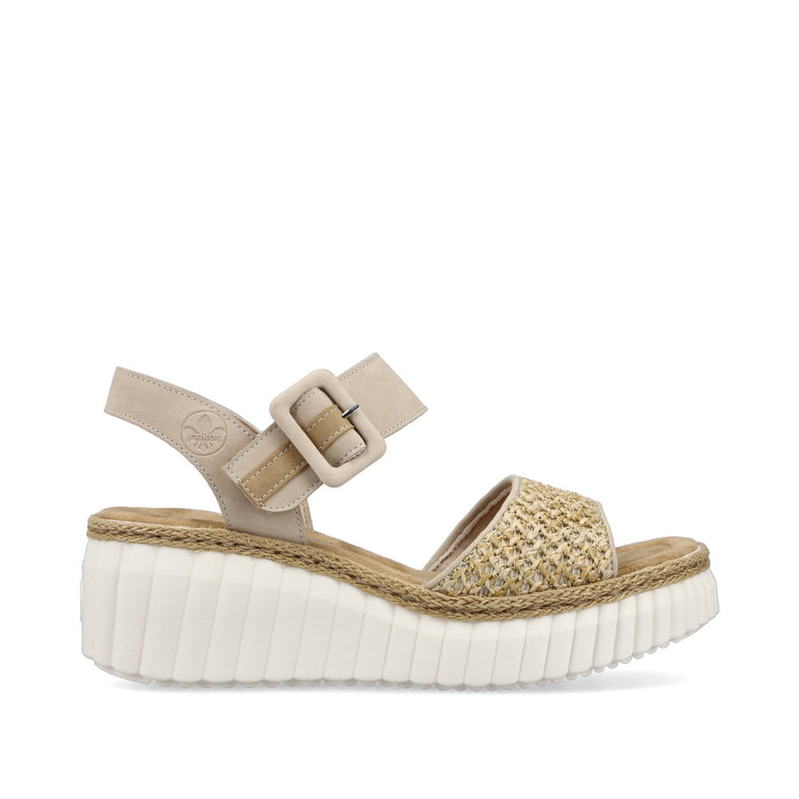 Rieker 69176 Wedge Sandals-Ginger