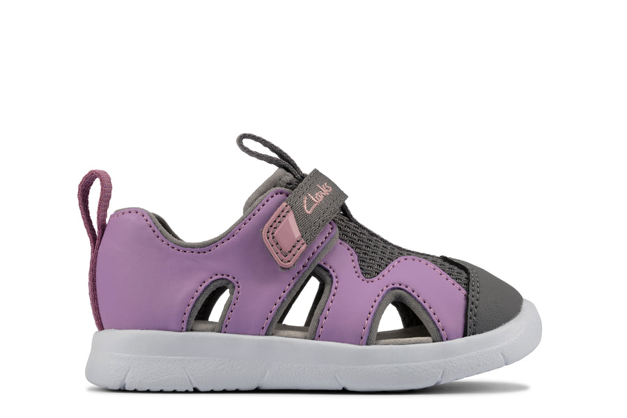 Clarks Ath Surf T Sandals-Lilac Synt F