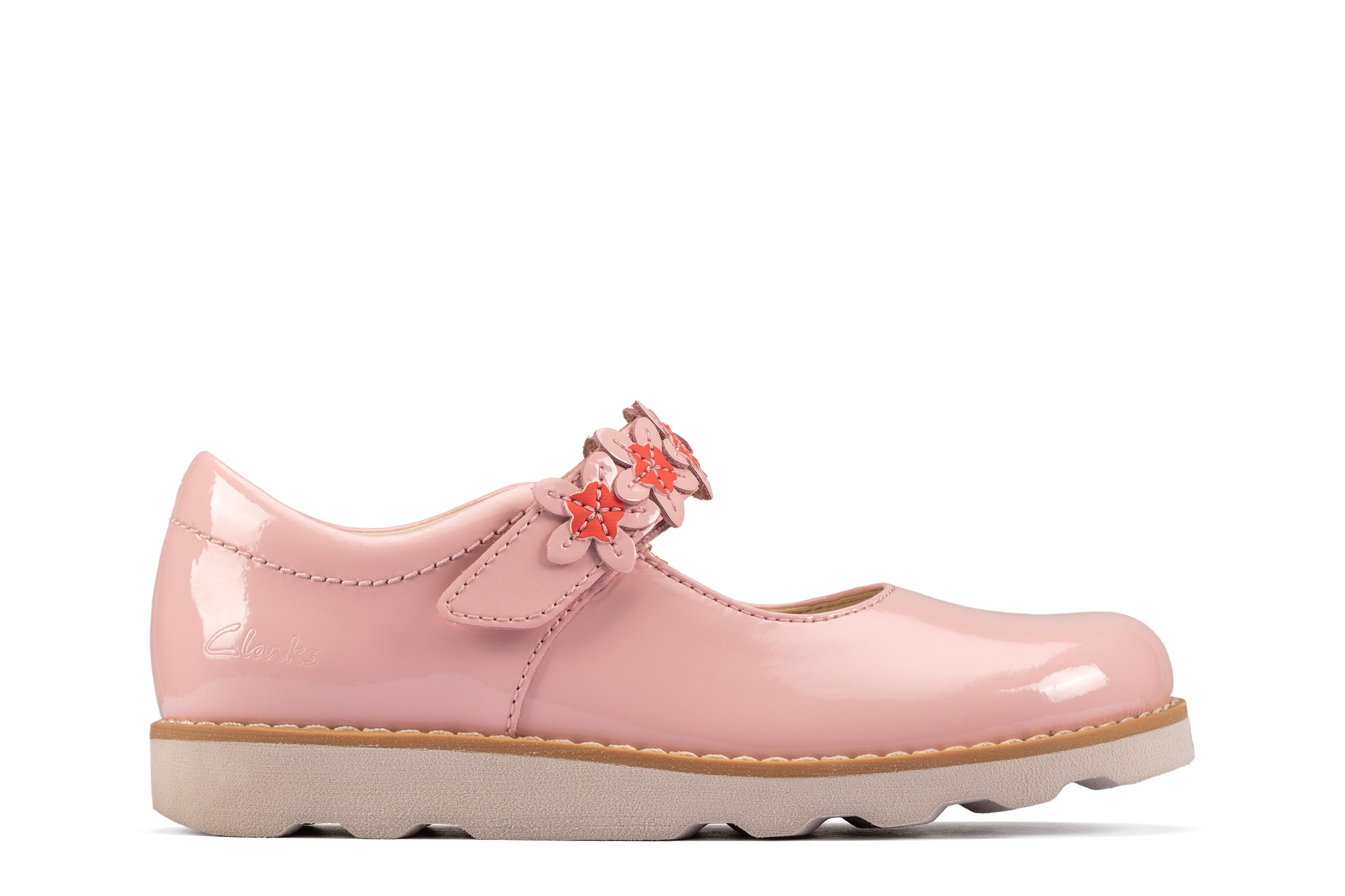 Clarks Crown Petal K Shoes-Light Pink F
