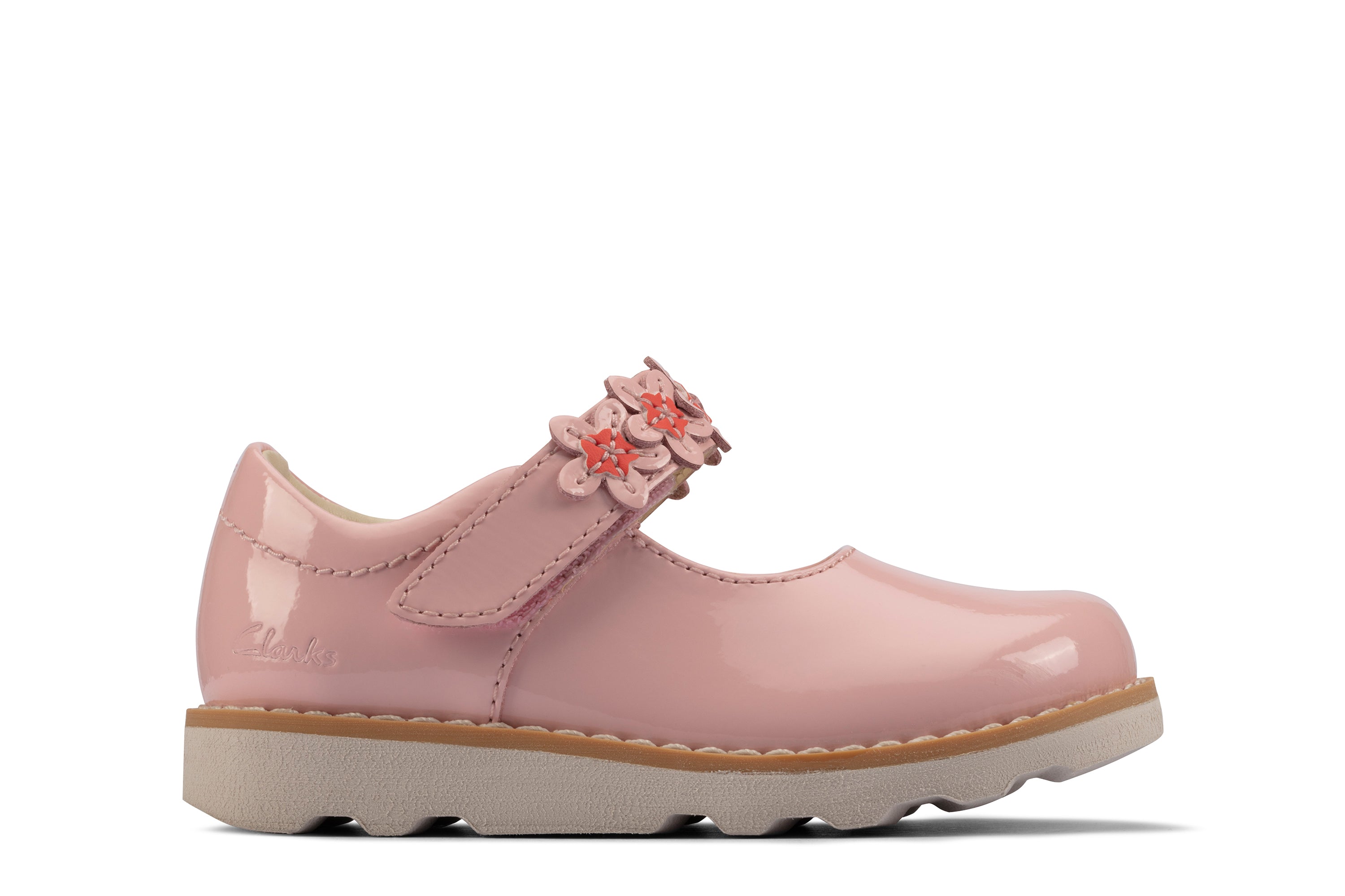 Clarks Crown Petal T-4 Shoes-Light Pink G