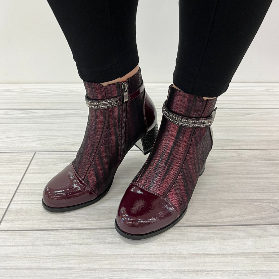 Redz H701 Ankle Boot-WINE