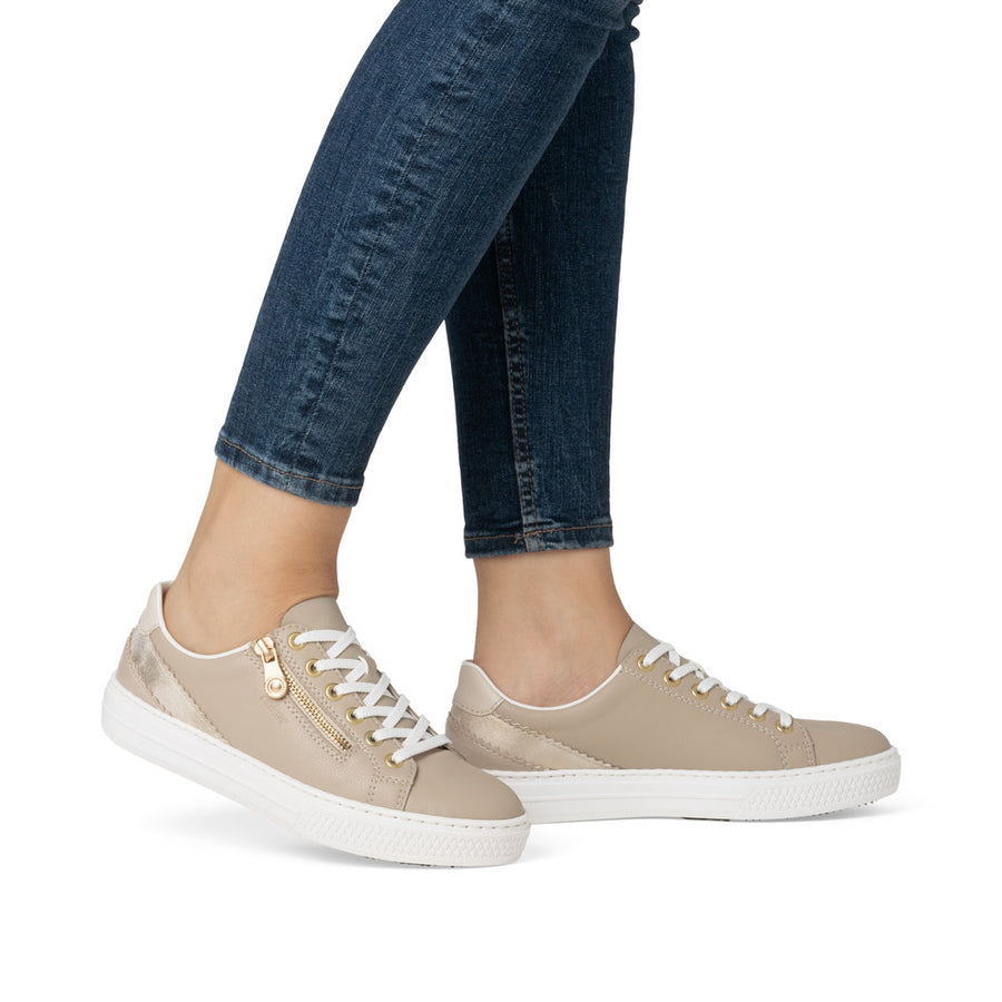 Rieker L5900-62 Ladies Sneaker-Beige