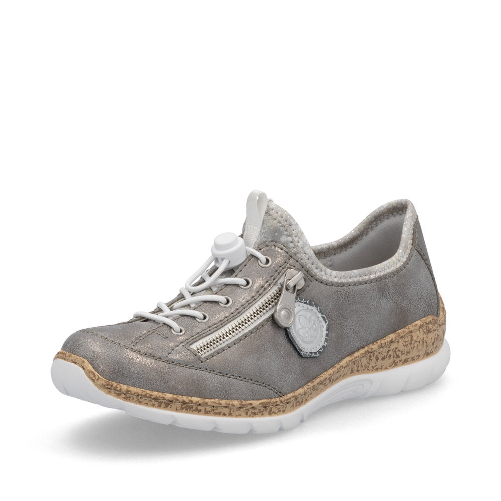 Rieker N4263-40 Ladies Sneaker-Grey Multi