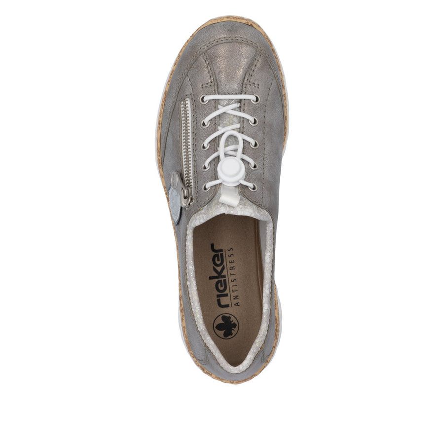 Rieker N4263-40 Ladies Sneaker-Grey Multi