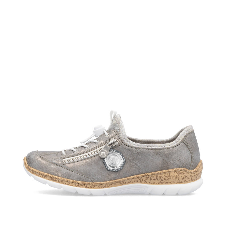 Rieker N4263-40 Ladies Sneaker-Grey Multi
