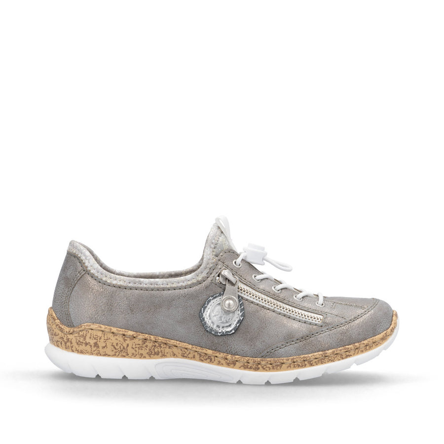 Rieker N4263-40 Ladies Sneaker-Grey Multi