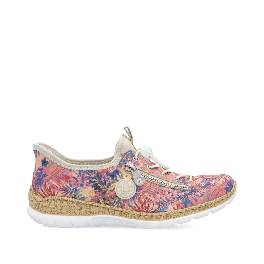 Rieker N42V3-90 Sneakers-Rose Multi