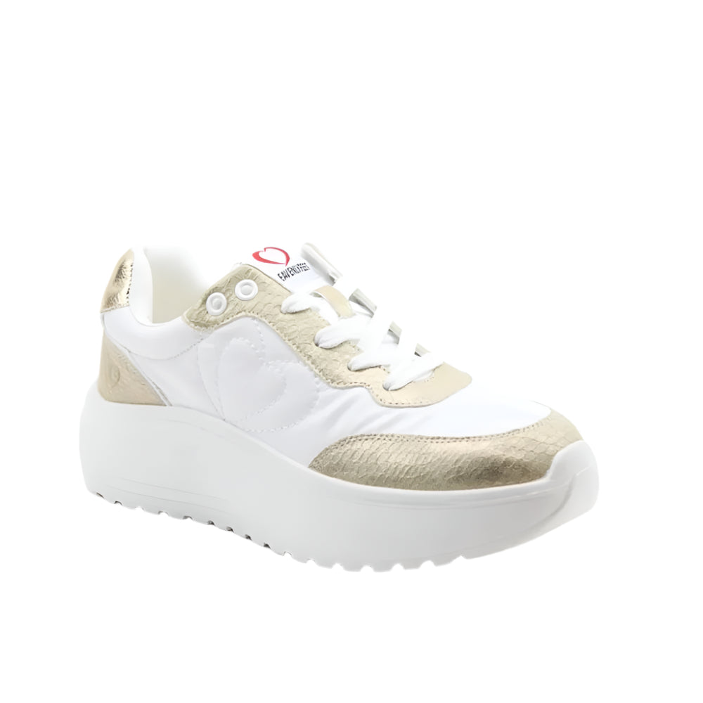 Heavenly Feet Peace Trainer-White/Gold