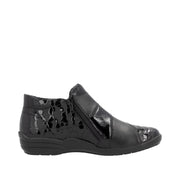 Remonte R7674 Ankle Boot-Black Croc H