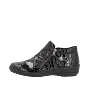 Remonte R7674 Ankle Boot-Black Croc H