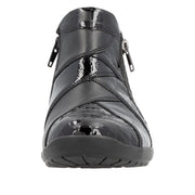 Remonte R7674 Ankle Boot-Black Croc H