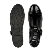 Clarks Scala Spirit T Shoe-Black Pat F