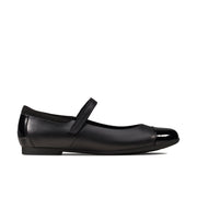 Clarks Scala Gem Y Shoes-Black Lea G