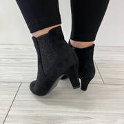 Redz D5375 Ankle Boot-BLACK SUEDE