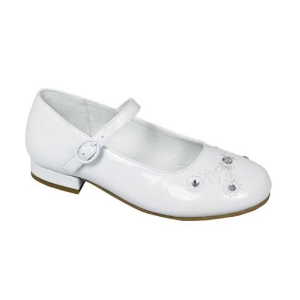 Dubarry Violet Communion-White Patent