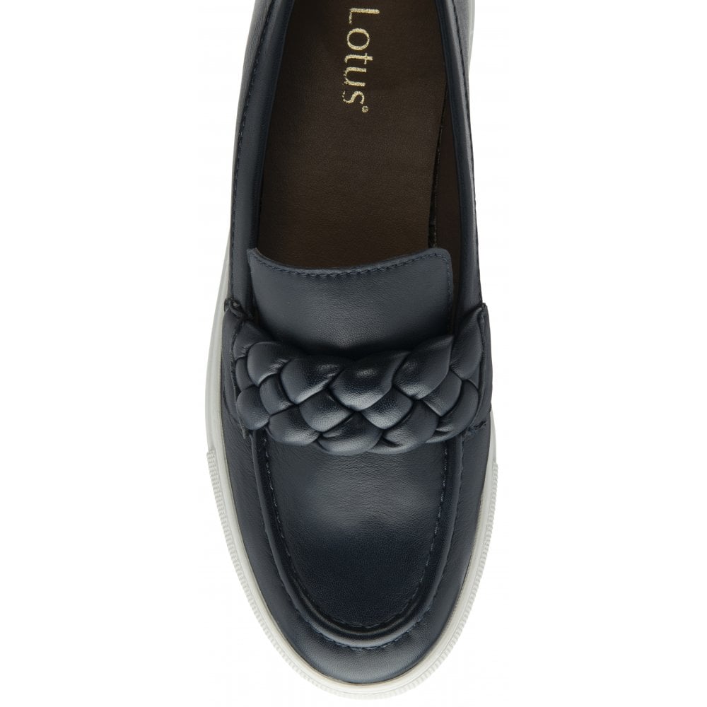 Lotus Bertie Ladies Loafer-Navy