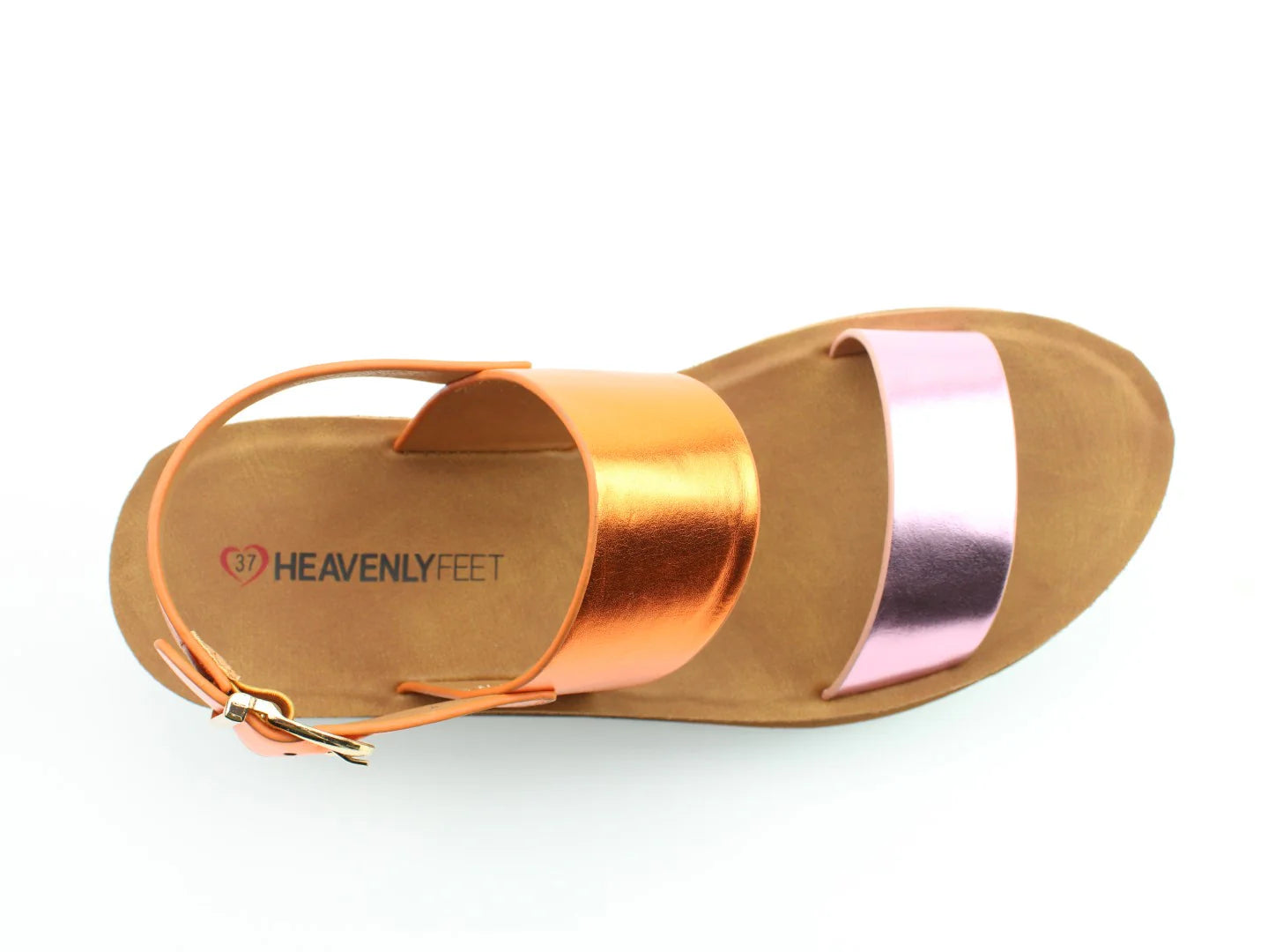 Heavenly Feet Pecan Sandals-Orange/Pink