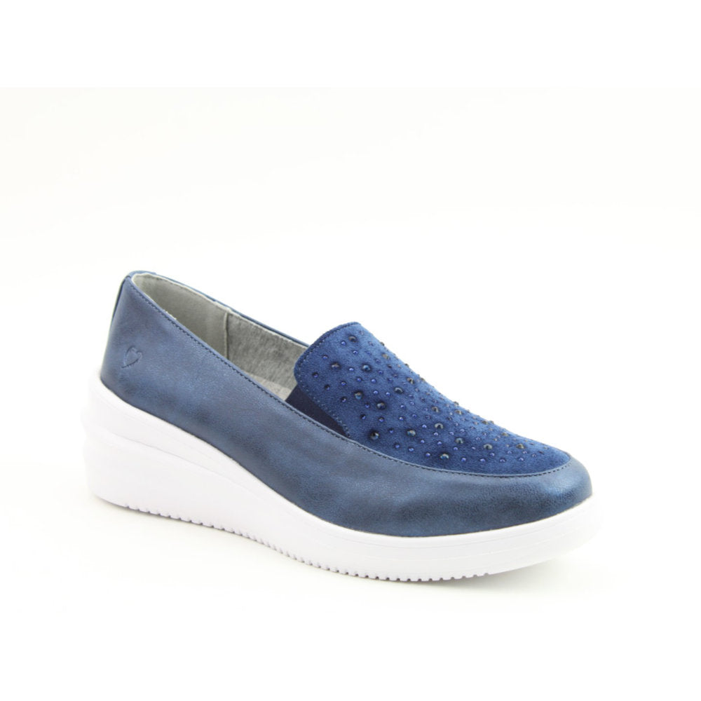 Heavenly Feet Charly Shoe-Navy