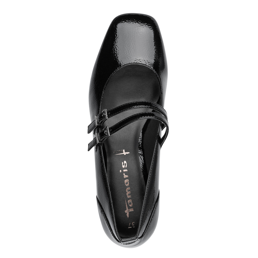 Tamaris 22318-43 Ladies' Heels-Black Patent