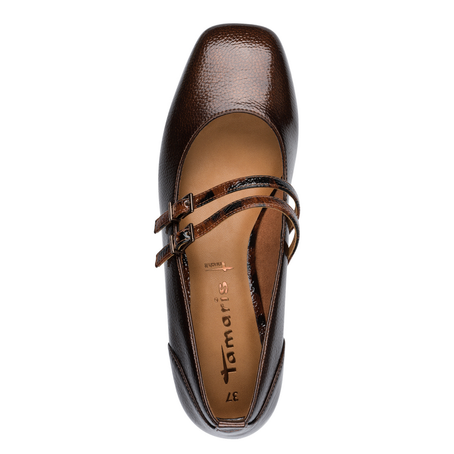 Tamaris 22318-43 Ladies' Heels-Brown Multi