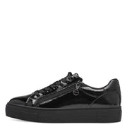 Tamaris 23313 Ladies Sneakers-Black Pat