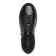 Tamaris 23313 Ladies Sneakers-Black Pat