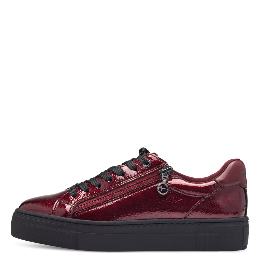 Tamaris 23313 Ladies Sneakers-Bordo Pat