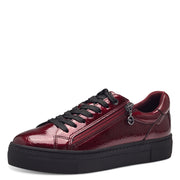 Tamaris 23313 Ladies Sneakers-Bordo Pat