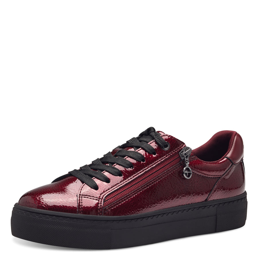 Tamaris 23313 Ladies Sneakers-Bordo Pat