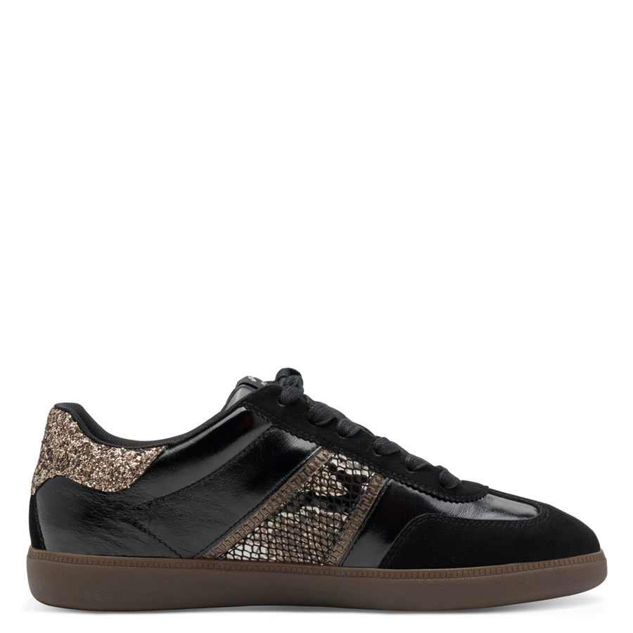 Tamaris 23624 Ladies Sneaker-Black Snake