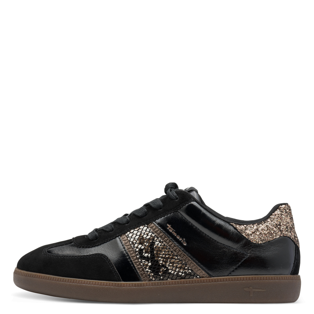 Tamaris 23624 Ladies Sneaker-Black Snake