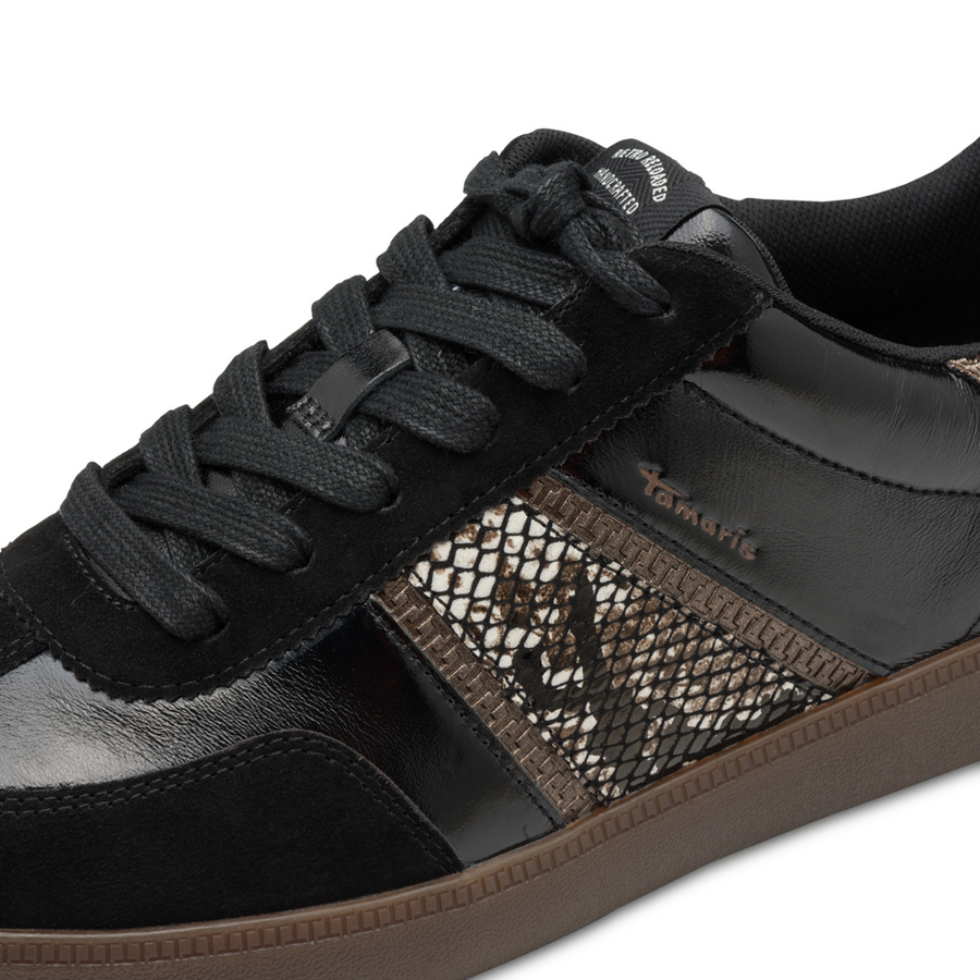 Tamaris 23624 Ladies Sneaker-Black Snake