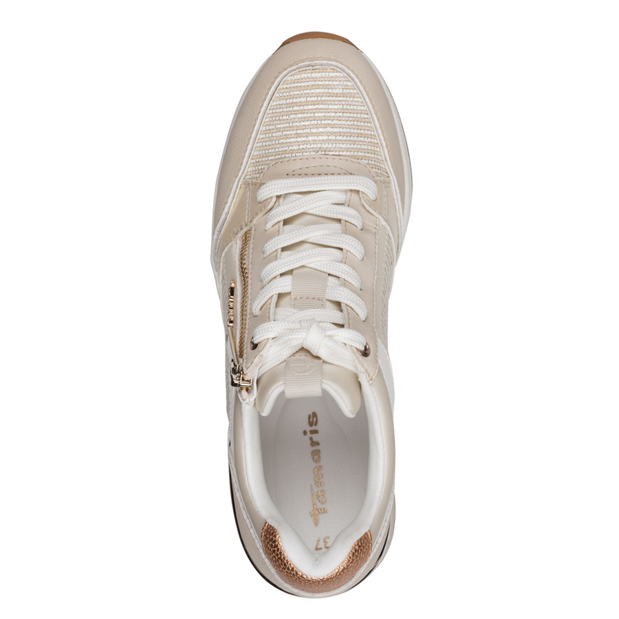 Tamaris 23703-41 Trainer-Beige Combi