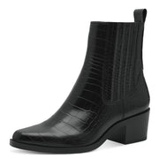 Tamaris 25310 Ankle Boot-Black Croc